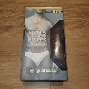 Beverly Hills Polo Club Men Low Rise Briefs Underwear 5-Pack Size XL 40-42 New